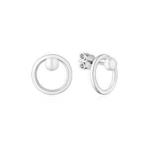 Cercei argint cu perla naturala alba DiAmanti SK22378E_W-G (Argint 925‰ 2 g.)